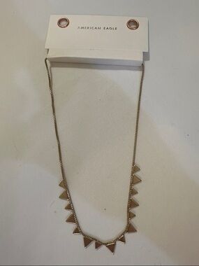 American Eagle Outfitters Rose Gold Triangle Accent Necklace